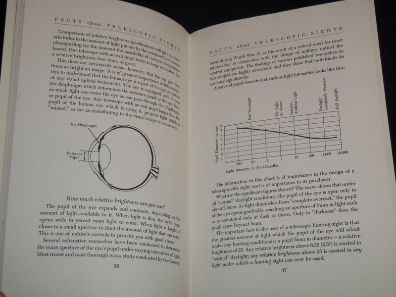 1956 FACTS ABOUT TELESCOPIC SIGHTS MANUAL - BAUSCH & LOMB OPTICAL CO. - J 8953
