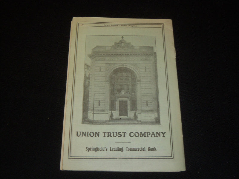 1910 GILMORE'S COURT SQUARE THEATRE PROGRAM - SPRINGFIELD MASSACHUSETTS - J 5384
