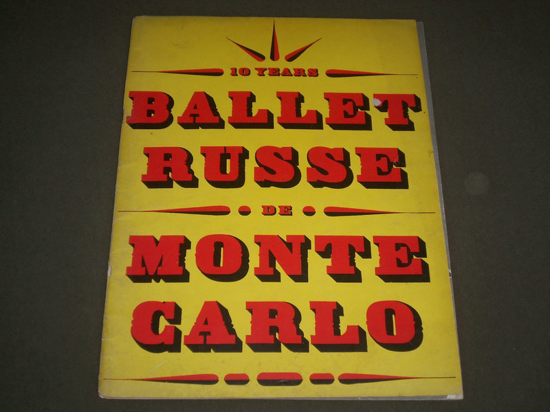 1948-1949 BALLET RUSSE DE MONTE CARLO PROGRAM - GREAT PHOTOS - J 2617