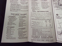 1959 ILLINOIS TOLLWAY AND CONNECTING HIGHWAYS FOLD-OUT MAP - J 8556