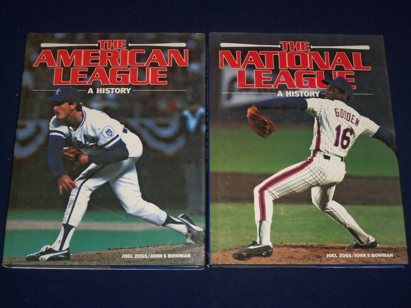 1986 THE AMERICAN & NATIONAL LEAGUES A HISTORY LOT OF 2 VOLUMES - KD 1841