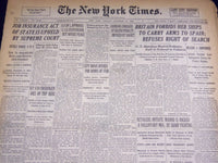 1936 NOV 24 NEW YORK TIMES - BRITISH FORBIDS HER SHIPS TO CARRY ARMS - NT 2085