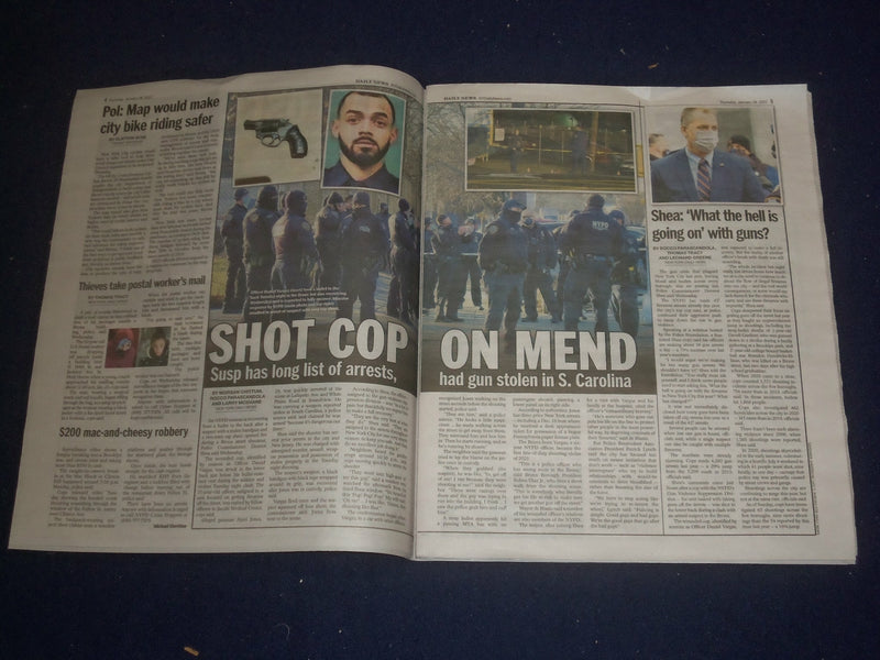 2021 JANUARY 28 NEW YORK DAILY NEWS NEWSPAPER - NYC COP ON MEND AFTER BEING SHOT