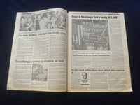 1981 JAN 21 NEW YORK DAILY NEWS NEWSPAPER - REAGAN SWORN IN - HOSTAGES - NP 6049