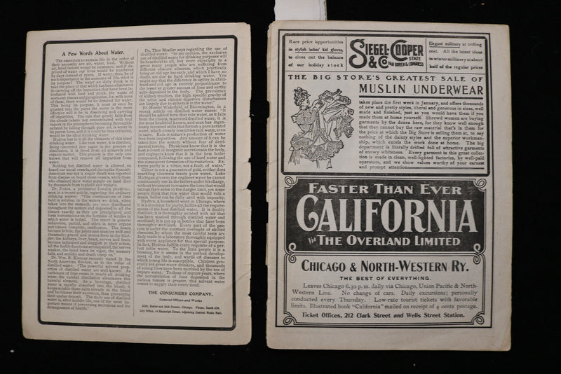 1901 ILLINOIS THEATRE PROGRAMME - ALICE NIELSEN - SARAH BERNHARDT - K 3034
