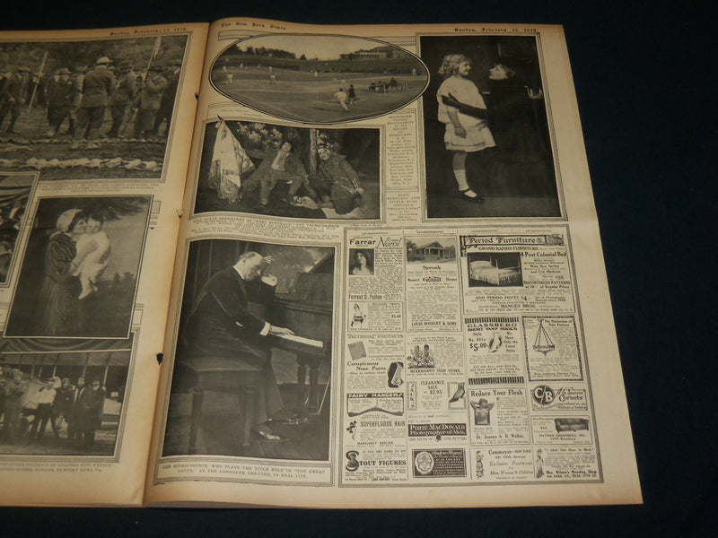 1916 FEBRUARY 13 NEW YORK TIMES ROTO PICTURE SECTION - VERNON CASTLE - NT 8972