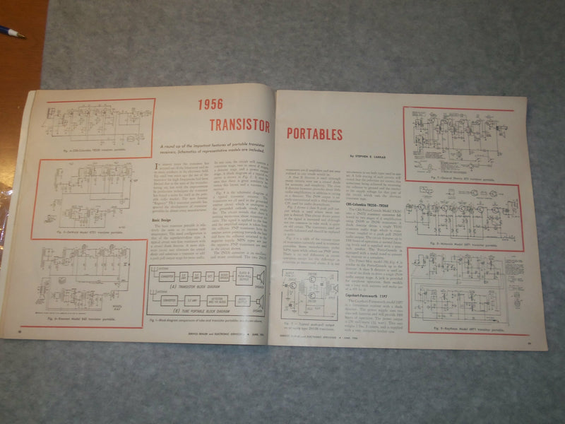1956-1957 SERVICE DEALER AND ELECTRONIC SERVICING MANUAL - LOT OF 4 - J 6289