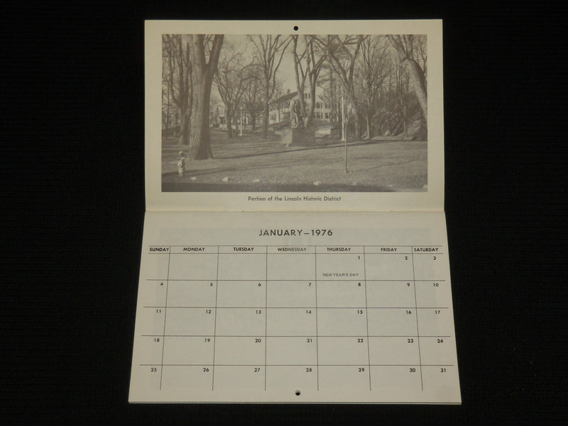 1976 VIEWS OF OLD HINGHAM CALENDAR - MASSASCHUSETTTS - J 7044