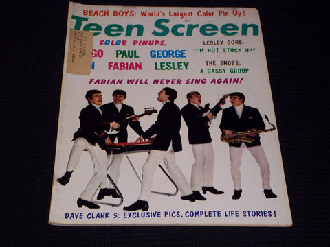 1964 JUNE TEEN SCREEN MAGAZINE - THE DAVE CLARK FIVE FRONT COVER - E 15038