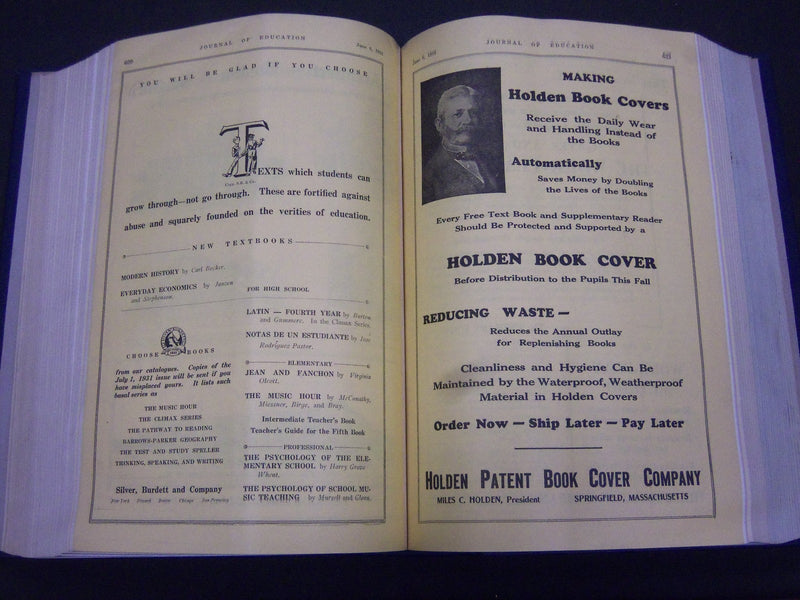 1931 JANUARY-DECEMBER JOURNAL OF EDUCATION BOUND VOLUME - COMPLETE YEAR - R 886