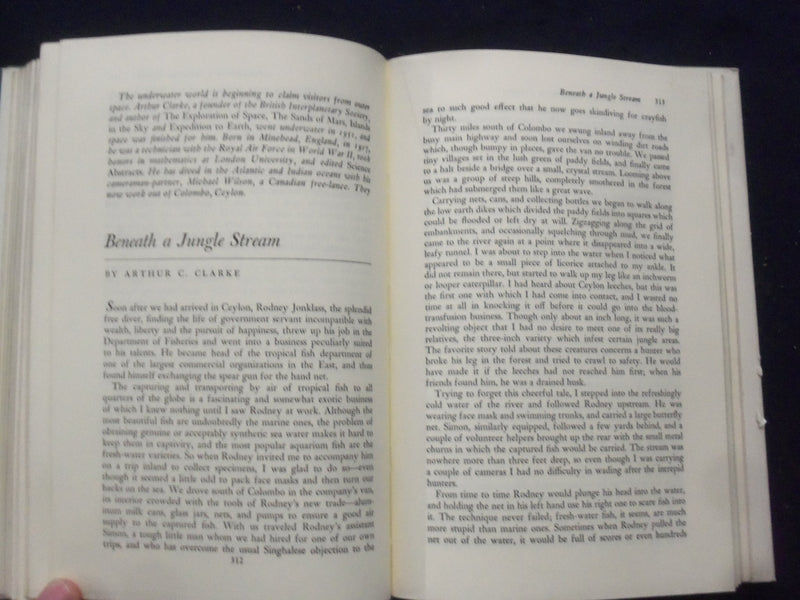 1959 CAPTAIN COUSTEAU'S UNDERWATER TREASURY HARDCOVER BOOK - KD 8289