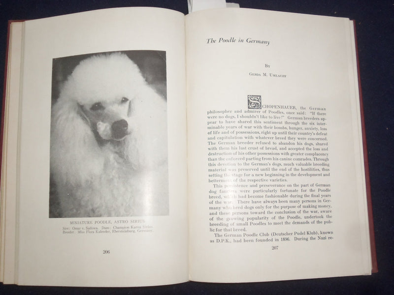 1951 THE COMPLETE POODLE HARDCOVER BOOK BY LYDIA HOPKINS - KD 9091