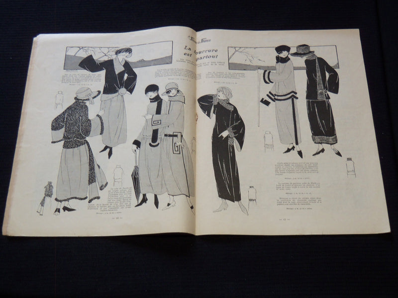 1922 OCTOBER 8 LES MODES DE LA FEMME DE FRANCE MAGAZINE - NICE ILLUS. - SP 3253T