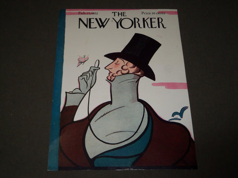 1952 FEBRUARY 23 NEW YORKER MAGAZINE FRONT COVER ONLY - GREAT ART FOR FRAMING