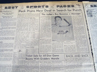 1941 AUGUST 26 CLEVELAND NEWS NEWSPAPER - NINTH PLACE AS SAFEST CITY - NT 7408