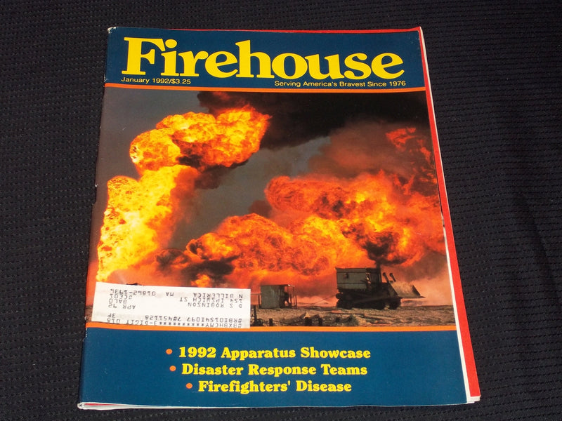 1992 JANUARY FIREHOUSE MAGAZINE - AMERICA'S BRAVEST FRONT COVER - E 1709