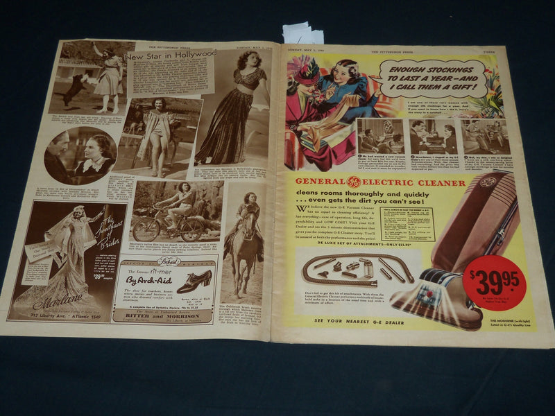 1940 MAY 5 THE PITTSBURGH PRESS SUNDAY ROTO SECTION - ,AUREEM O'HARA - NP 4546