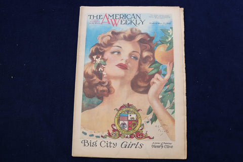 1945 NOV 11 AMERICAN WEEKLY MAGAZINE - BIG CITY GIRLS - LA COVER - E 22627