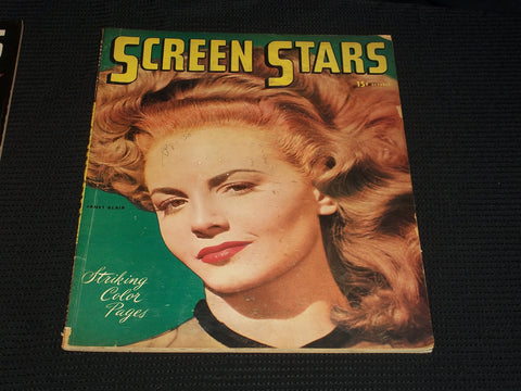 1945 OCTOBER SCREEN STARS MAGAZINE - JANET BLAIR FRONT COVER - E 3842