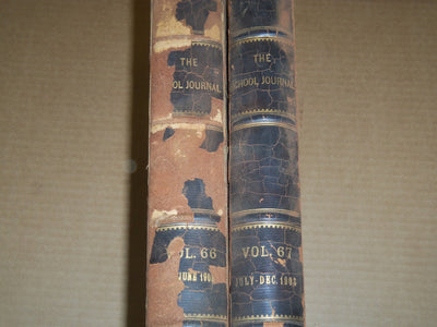 1903 THE SCHOOL JOURNAL MAGAZINE BOUND VOLUME NO. 66 & 67 LOT OF 2 - KD 3216