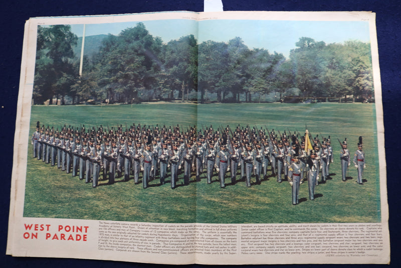 1941 NOV 9 SUNDAY NEWS PICTURE NEWSPAPER - CAROLE LANDIS - WEST POINT - E 22728