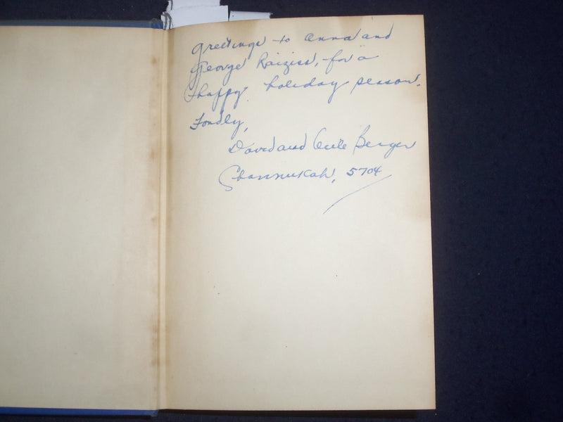 1943 DREAMERS OF THE GHETTO HARDCOVER BOOK BY ISRAEL ZANGWILL - KD 9135