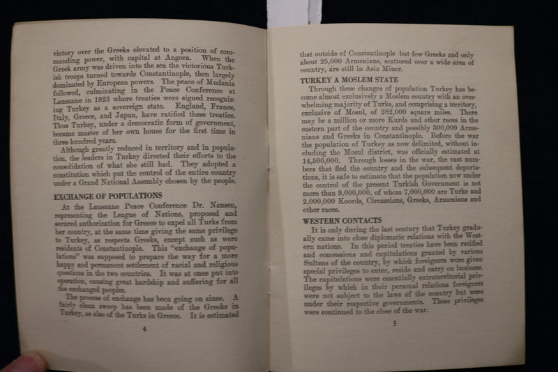 1925 CHANGING TURKEY - POLITICAL AND RELIGIOUS REVOLUTION -JAMES BARTON - K 1503