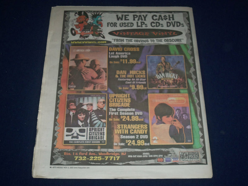 2003 NOVEMBER 5-12 AQUARIAN WEEKLY NEWSPAPER - BLINK-182 COVER - J 1117