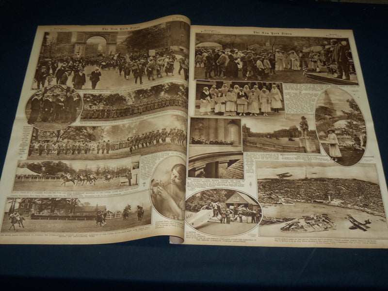 1918 JUNE 2 NEW YORK TIMES PICTURE SECTION - AMERICANS IN LONDON - NT 8824