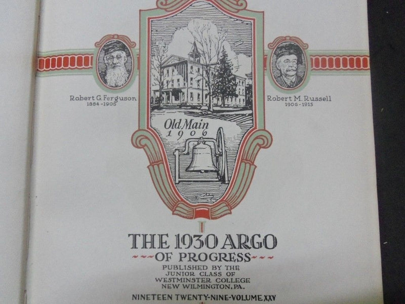 1930 THE ARGO WESTMINSTER COLLEGE YEARBOOK - NEW WILMINGTON PA - YB 317