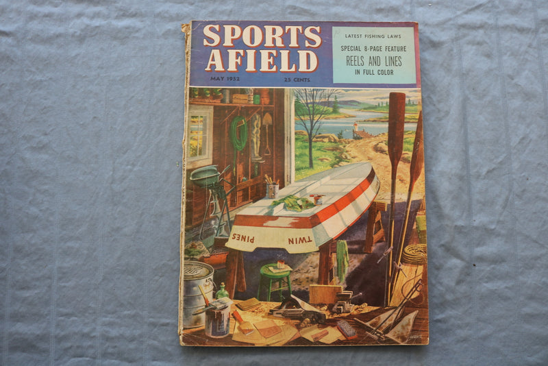1952 MAY SPORTS AFIELD MAGAZINE - REELS AND LINES COVER - SP 6175D