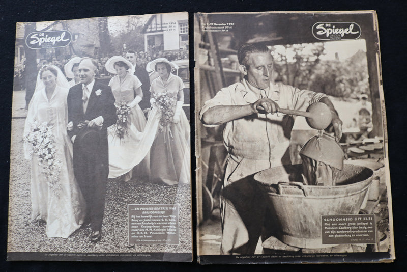 1954 DE SPIEGEL CHRISTELUK NATIONAAL MAGAZINE - LOT OF 21 - DUTCH - O 3705