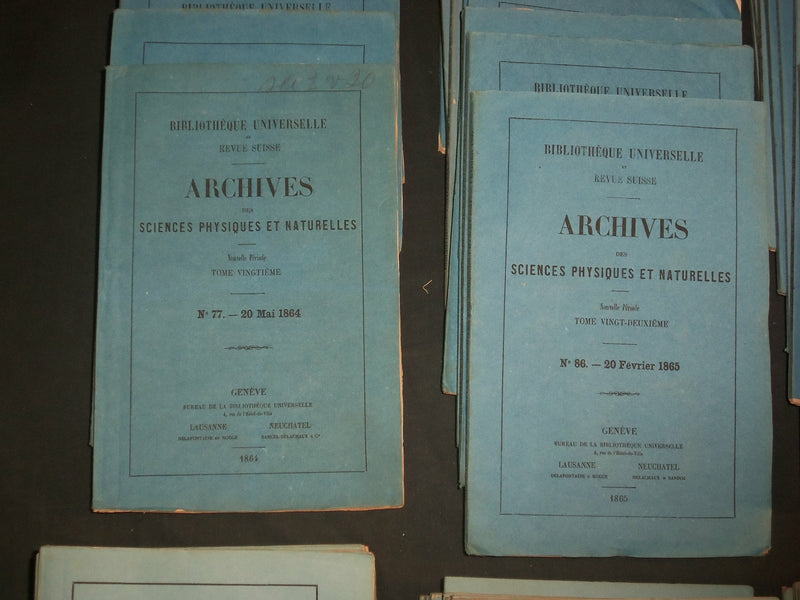 1864-1869 ARCHIVES DES SCIENCES PHYSIQUES ET NATURELLES - LOT OF 59 - WR 1045B