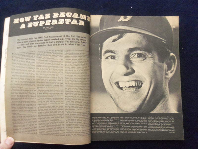 1968 BASEBALL YEARBOOK MAGAZINE - YASTRZEMSKI-GIBSON-CLEMENTE-MANTLE - SP 6118T