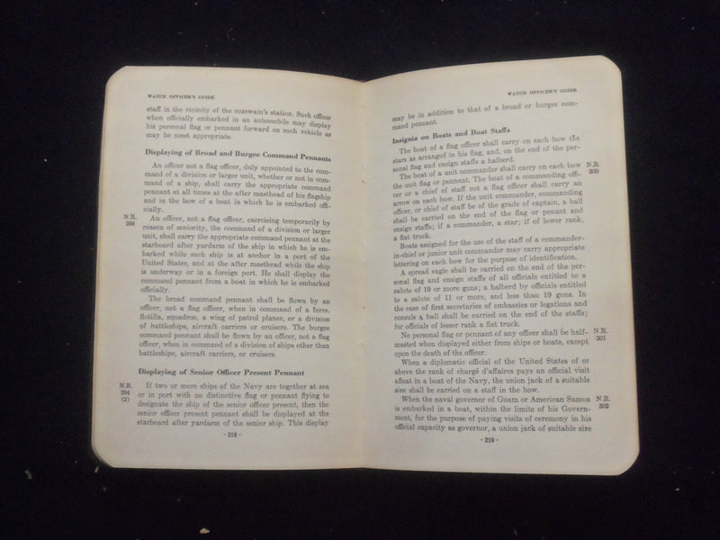 1941 WATCH OFFICER'S GUIDE - U.S. NAVY - SOFT LEATHER COVERED BOOK - KD 8331