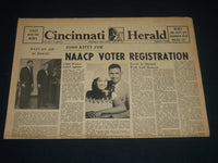 1963 JUNE 28 CINCINNATI HERALD - EVERS IS BURIED WITH FULL HONORS - NP 4405