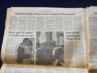 1974 AUGUST 9 THE STAR-LEDGER NEWSPAPER - NIXON RESIGNS - NEWARK, NJ - NP 6429