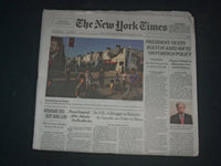 2019 SEPTEMBER 11 NEW YORK TIMES - TRUMP OUSTS BOLTON AMID RIFTS FOREIGN POLICY