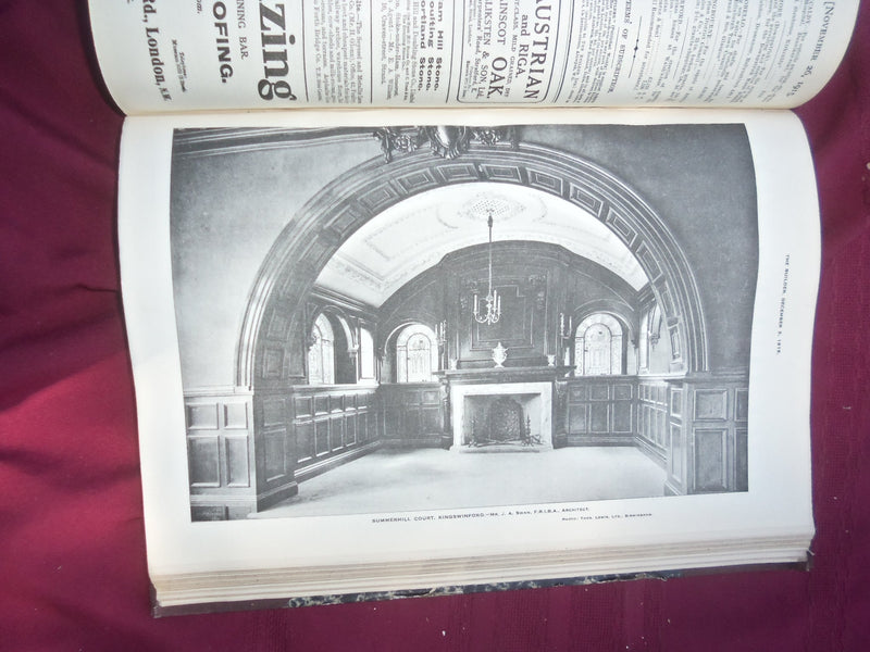 1915 JULY-DECEMBER THE BUILDER U. K. MAGAZINE BOUND VOLUME - FOLD OUTS- C 56