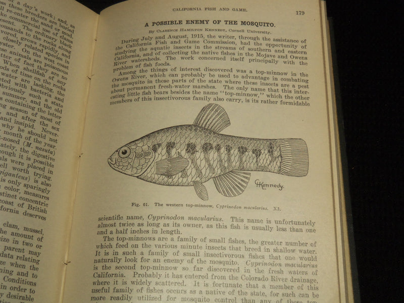 1914-1929 CALIFORNIA FISH AND GAME MAGAZINE BOUND VOLUME LOT OF 14 - KD 1A