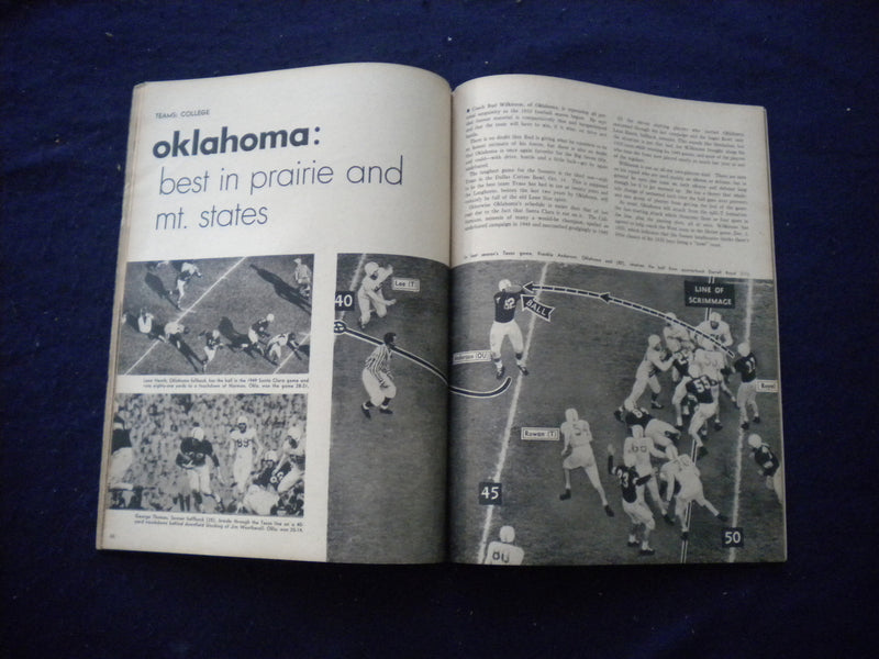 1950 STANLEY WOODWARD'S FOOTBALL MAGAZINE - BOBBY WILLIAMS, NOTRE DAME - B 439Q