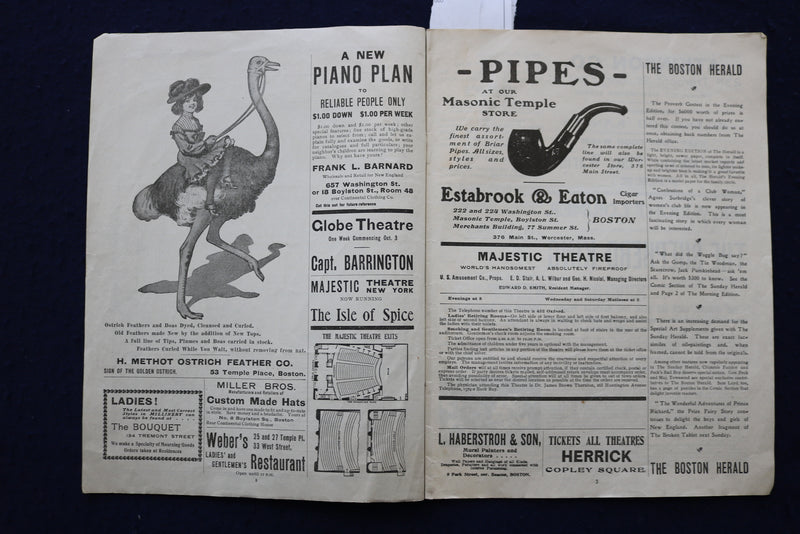 1904 OCTOBER 10 THE SHEPHERD KING - MAJESTIC THEATRE - PROGRAM - BOSTON - K 1661