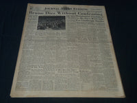 1936 APRIL 4 WILMINGTON JOURNAL NEWSPAPER - BRUNO DIES WITHOUT CONFESS - NT 7231