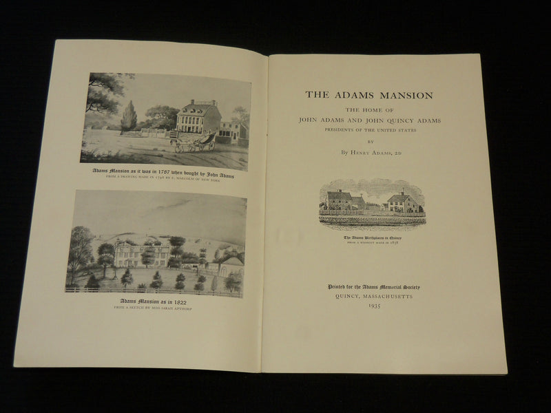 1935 THE ADAMS MANSION SOFTCOVER BOOK BY HENRY ADAMS - MASSACHUSETTS - J 7059