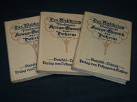 1915 DER WELTKRIEG ILLUSTRIERTE GERMAN VOLUMES LOT OF 3 - NICE MAPS - KD 4047A