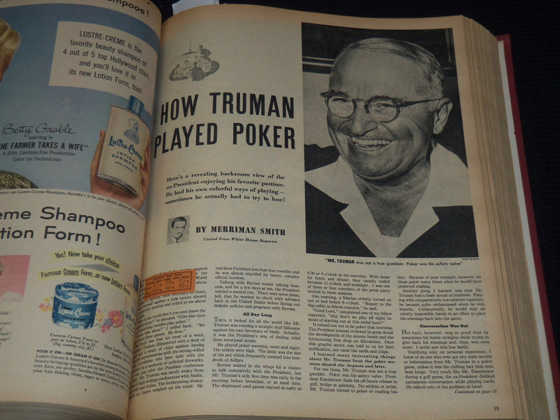 1953 JAN-JUN NEW YORK HERALD TRIBUNE THIS WEEK MAGAZINE BOUND VOLUME - KD 5862C