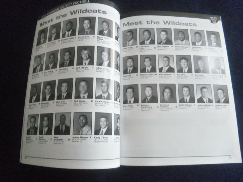 2004 SEPTEMBER 2 FOOTBALL PROGRAM - VILLANOVA UNIV VS BUCKNELL UNIV - SP 1215B