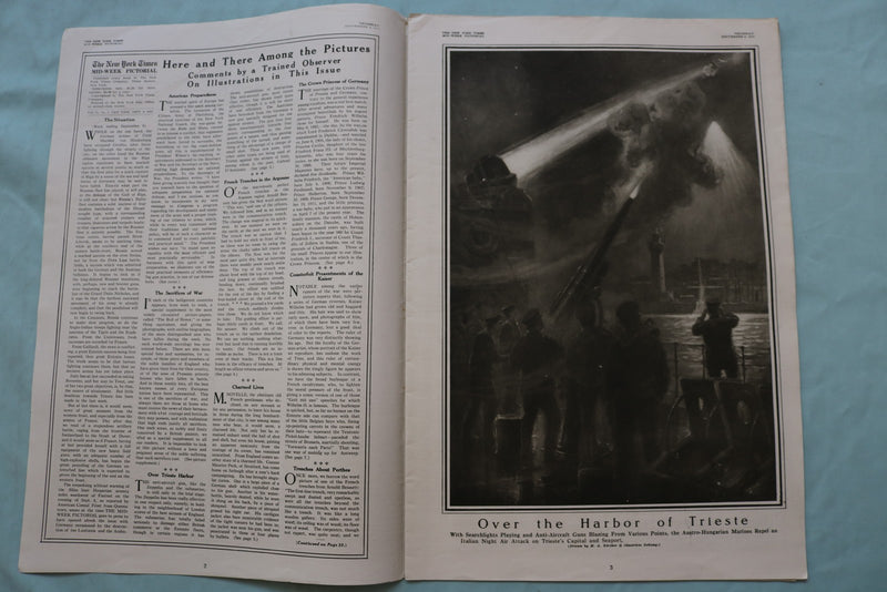 1915 SEP 9 NEW YORK TIMES MID-WEEK PICTORIAL - AMERICAN ARTILLERYMEN - NP 9150
