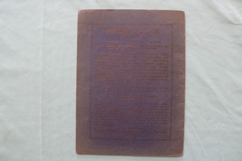 1912 THE ROLLINS SANDSPUR BULLETIN - SOFTCOVER - K 3291