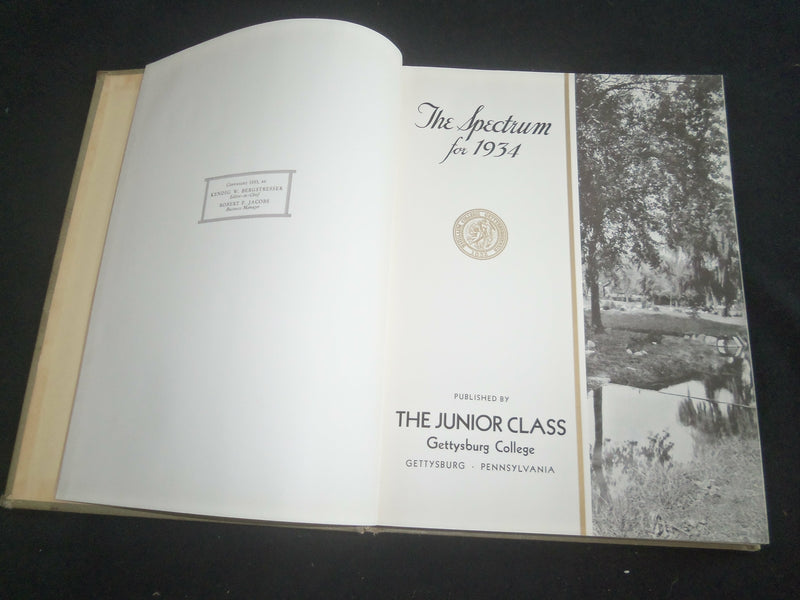 1934 THE SPECTRUM GETTYSBURG COLLEGE YEARBOOK - GETTYSBURG, PA - YB 2515